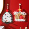 Thickened Christmas Hanging Hand Towels Cartoon Plush Hand Towel  Home Bathroom Kitchen Decor