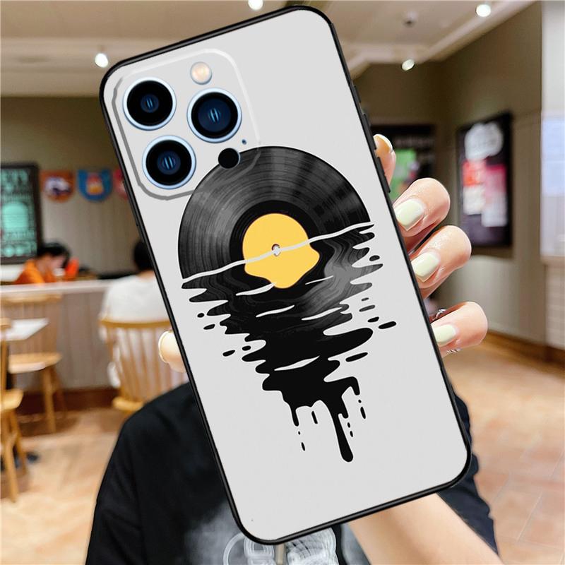 Vinyl-Schallplatte Retro-Hülle Für iPhone 17 16 15 14 13 12 11 Pro Max Mini Plus 16e 17 Air Bumper Hülle Zubehör