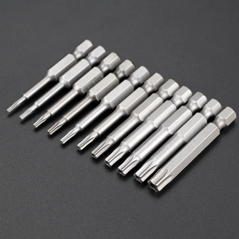 Magnetic 50mm Star Screwdriver & Hex Bit Set for Electric Drills