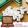 TOYANDONA Mahjong Box Only Mahjong Storage Box Wood Potable Mahjong Box - Mahjong Game Organizer with Handle Chinese Mahjong Storage Case Mahjong