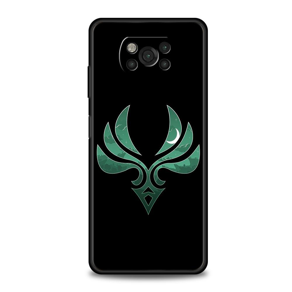 Cute Genshin Impact Logo For Xiaomi Mi Poco X3 NFC M3 F3 M4 X4 Pro Case 5G Note 10 Lite 11 11T 10T 11X 12 Pro 9T 11i Phone Cover