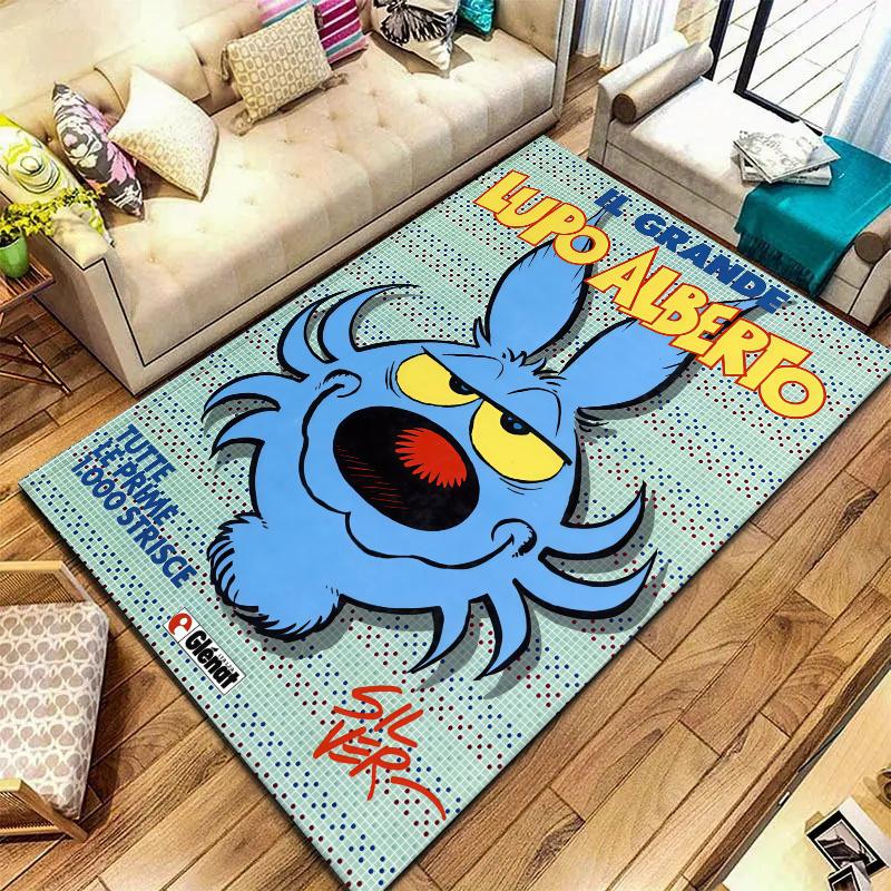 Lupo Alberto Carpet Rug for Living Room Bedroom Home Sofa Decoration,Kids play Nonslip Floor Mat