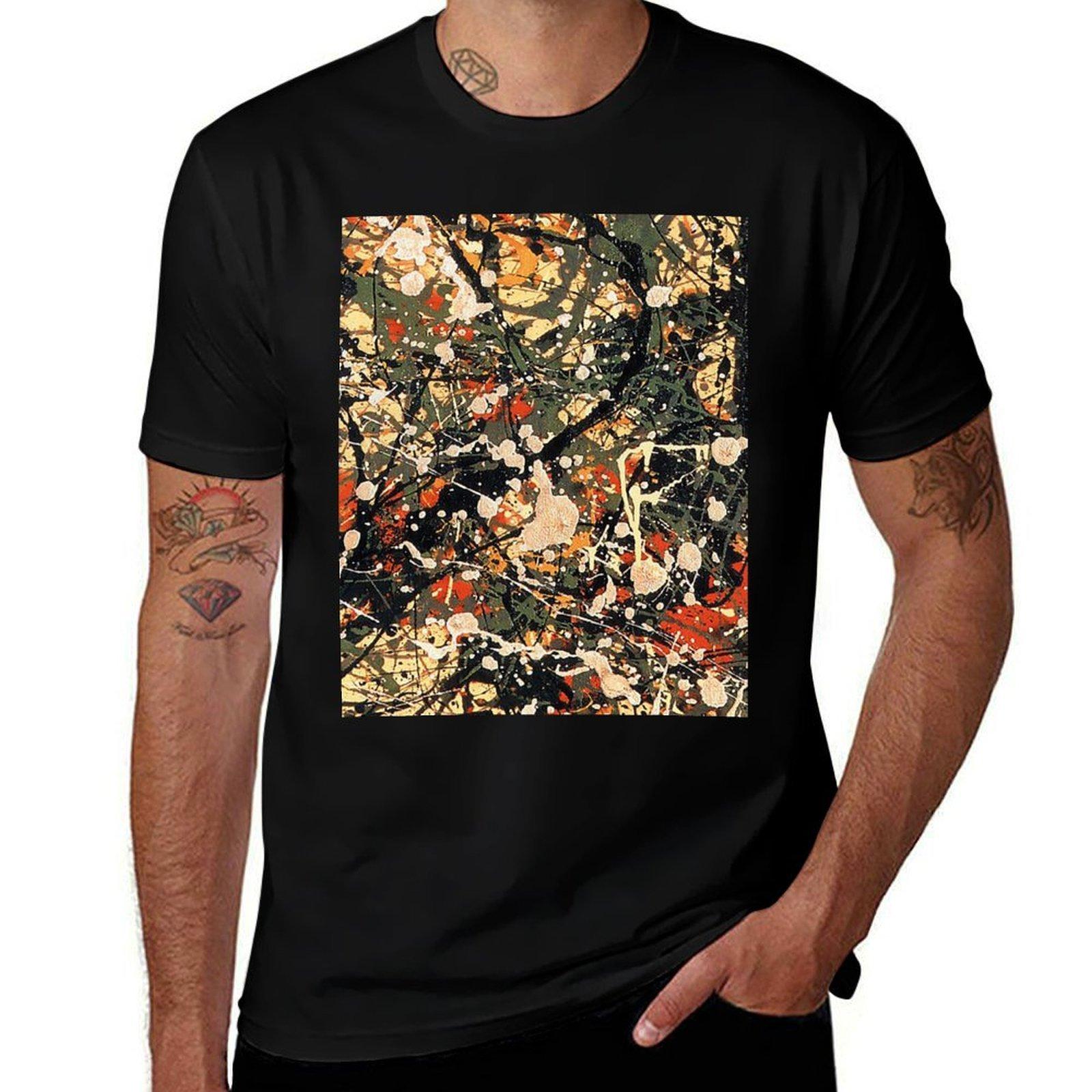 

Jackson Pollock T-Shirt Men T Shirt Cotton 100% Mens Graphic T Shirts T-Shirt S