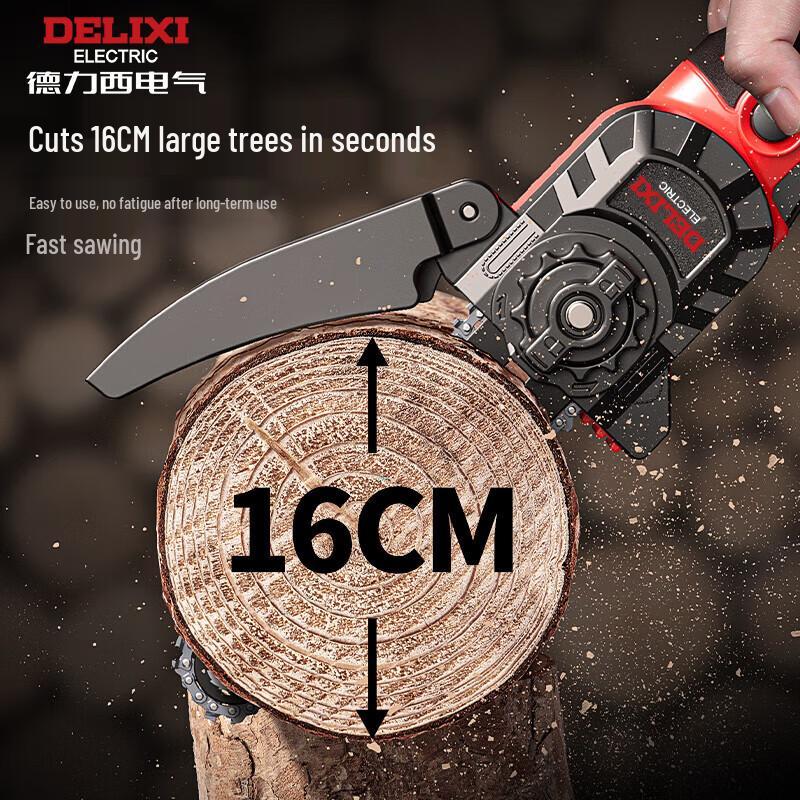 DELIXI ELECTRIC Cordless Brushless Electric Chainsaw CN Plug (adapter Included)