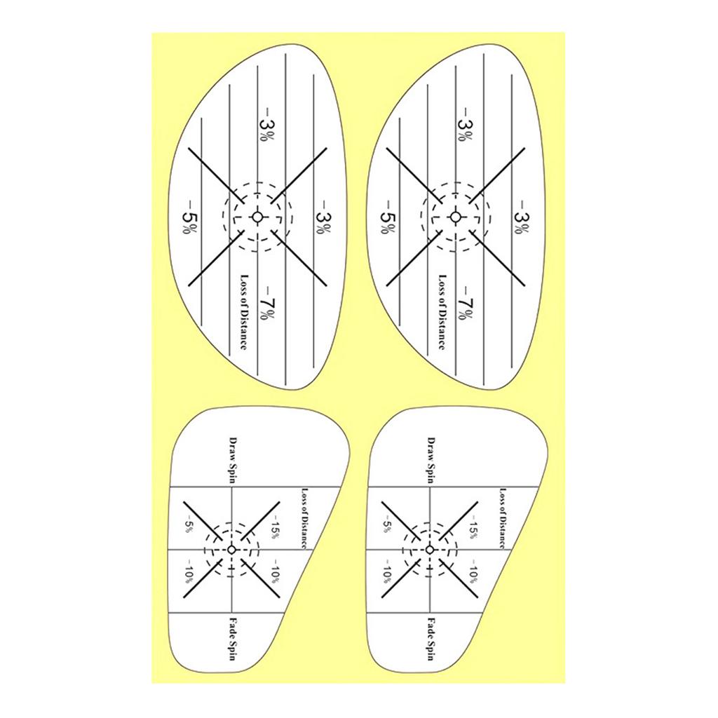 Golf Impact Tape Reactive Stickers for Club Face Shot Analysis with Alignment Lines and Spin Measurement for Training Practice Tools