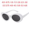 New Goggle Glasses Oval Sunglasses Ladies Trendy Vintage Retro Sunglasses Women'S White Black Eyewear -1 -2 To -6