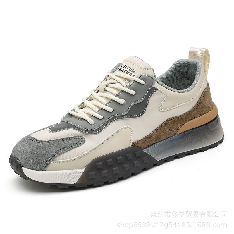 Low-top soft-soled cushioning shoes outdoor pigskin Forrest Gump shoes casual Forrest Gump shoes 39 грязно-белый