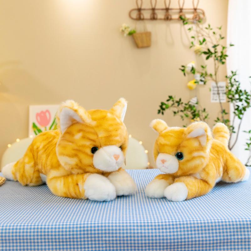 Kitten Doll Plush Toy Lying Posture Kitten Cheap Cat Garfield Ornament Doll Birthday Gift Cute Pet