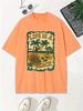 Life Is A Beach Printed Washed TShirt Women Cotton Oversized Tops Comfortable ONeck Distressed T Shirt Summer Womans Clothes