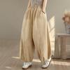 plus size Vintage high waist casual loose long Women spring summer autumn jeans denim wide leg Pants