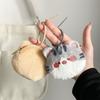 Zipper Cartoon Wallet Data Cable Storage Bag Plush Earphone Bag Fashion Cat Coin Purse  Gifts