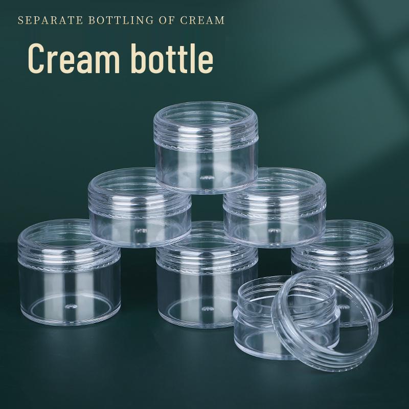 Portable Skincare Dispenser Set: Cosmetic Bottle & Cream Jar with Lid
