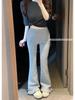 Lace Patchwork Micro Flare Pants - Spring 2026 New Arrival, Slimming Versatile Korean Style for Women
