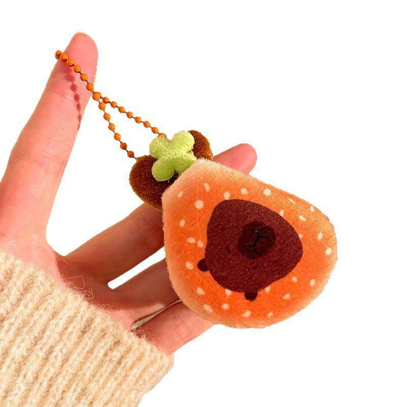 Food Series Plush Hamburger Keychain With Soft Short Pile For Girls And Teens