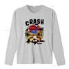 Crash Bandicoot Retro Style Adult T Shirt with Cool Head Stand Design in Circle vintage Washed Casual Comfortable Versatile