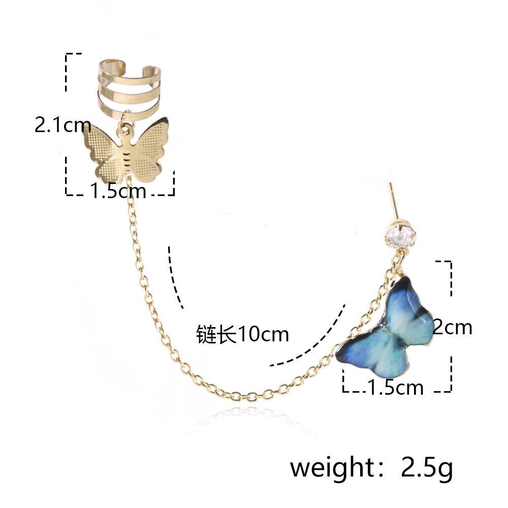 Elegant Alloy Butterfly Earrings Charming European Style For Women In Multiple Colors