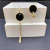 New Tide Round Asymmetrical Tassel Earrings Women's, Niche Design Geometric Stud Earrings Simple Ear Jewelry