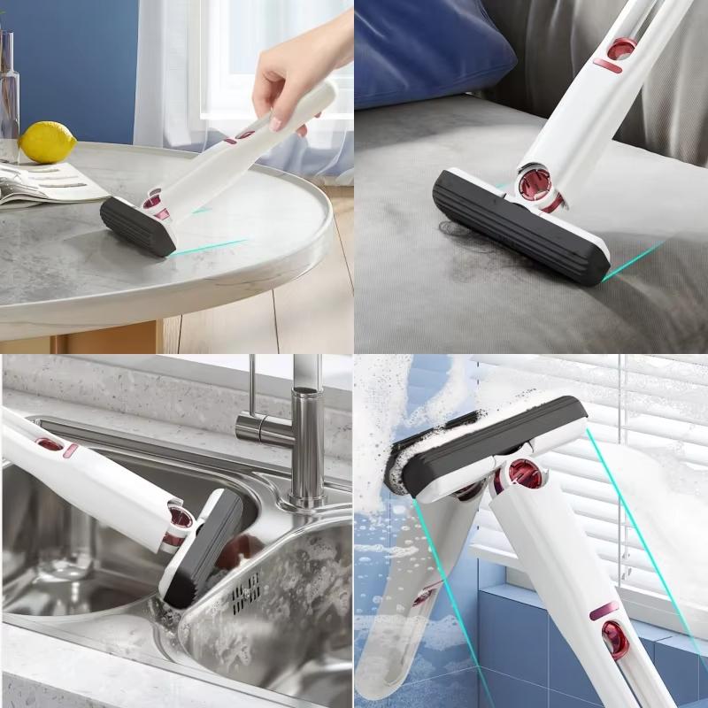 Mini Mop Portable Self-Squeeze Small Mop Hand Free Automatic Cleaning mop Suitable for Sink, Bathroom, Car Glass, Kitchen