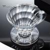 Hand Drip Coffee Maker Dripper Filter Cup with Spiral Groove Design, Pour Over Cone, Reusable Holder V.60 Heat Resistant Transparent Plastic