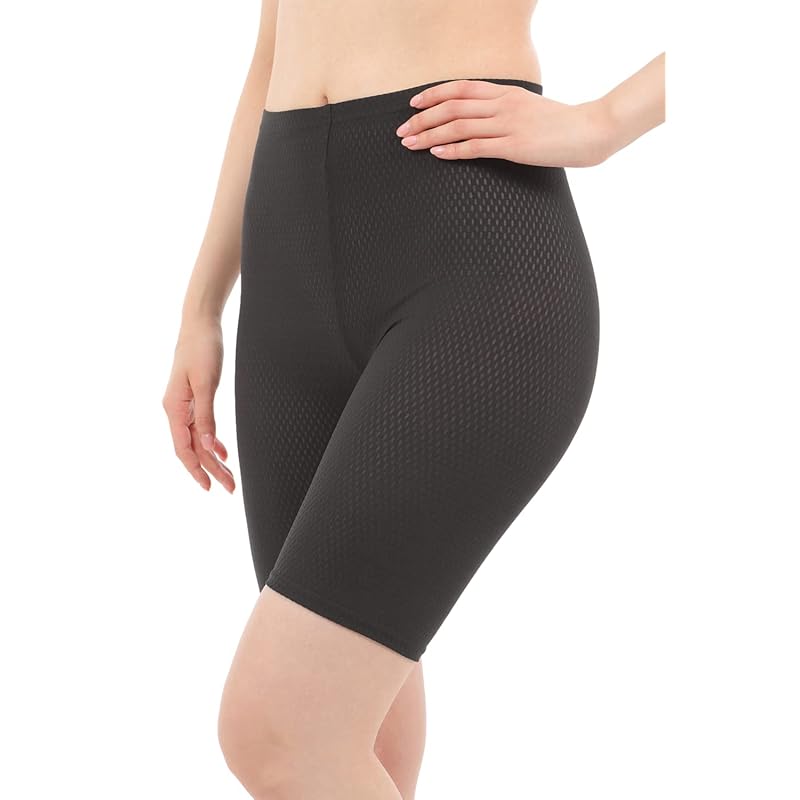 

[Liapom] leggings spats All mesh Water absorption and quick drying for summer cool Cool feeling cool Cool Thin ladies [3/4 length LL-3L]