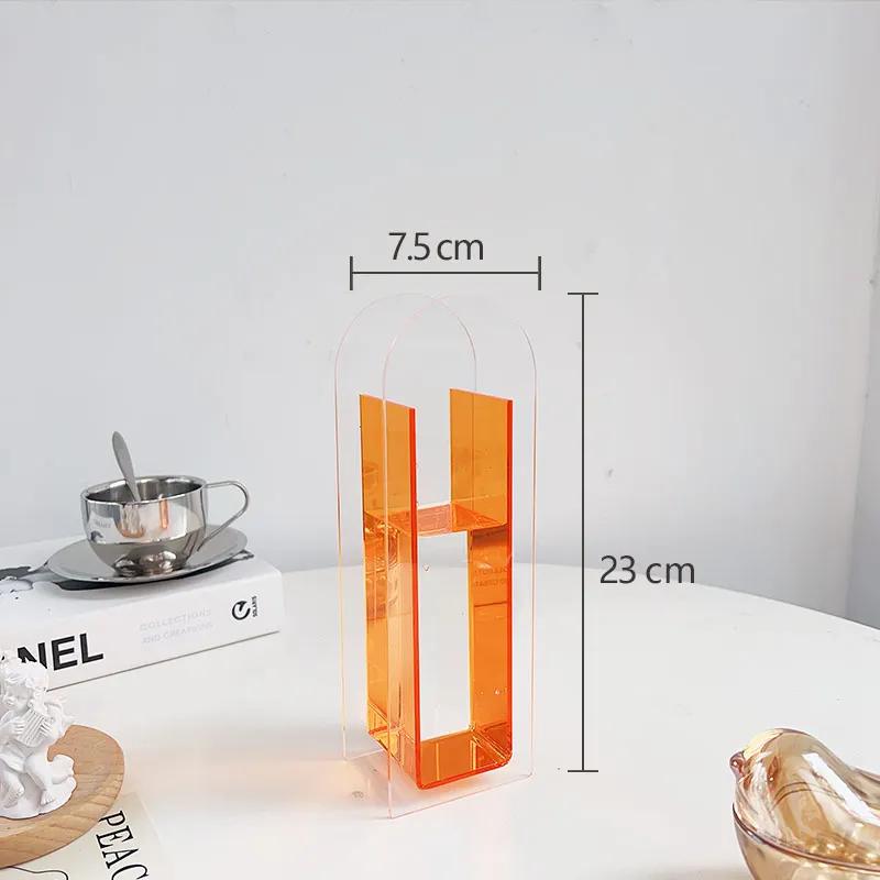 Acrylic Transparent Box Vase Desk Decorative Ornaments Spherical Crafts Room Abstract Art Decoration Geometric Decoration