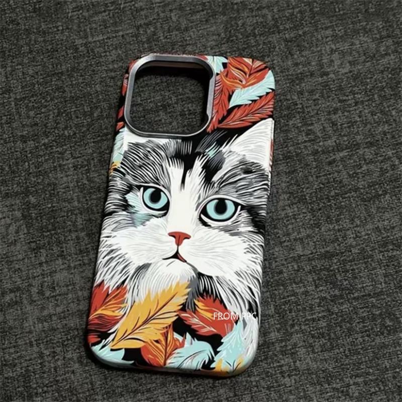 

Case Funda for iPhone 16 17 Pro Max 15 Mountain Relief Carbon Color Hard Magnetic Phone Shell Independent Button Protective Hull iPhone17 Pro Max