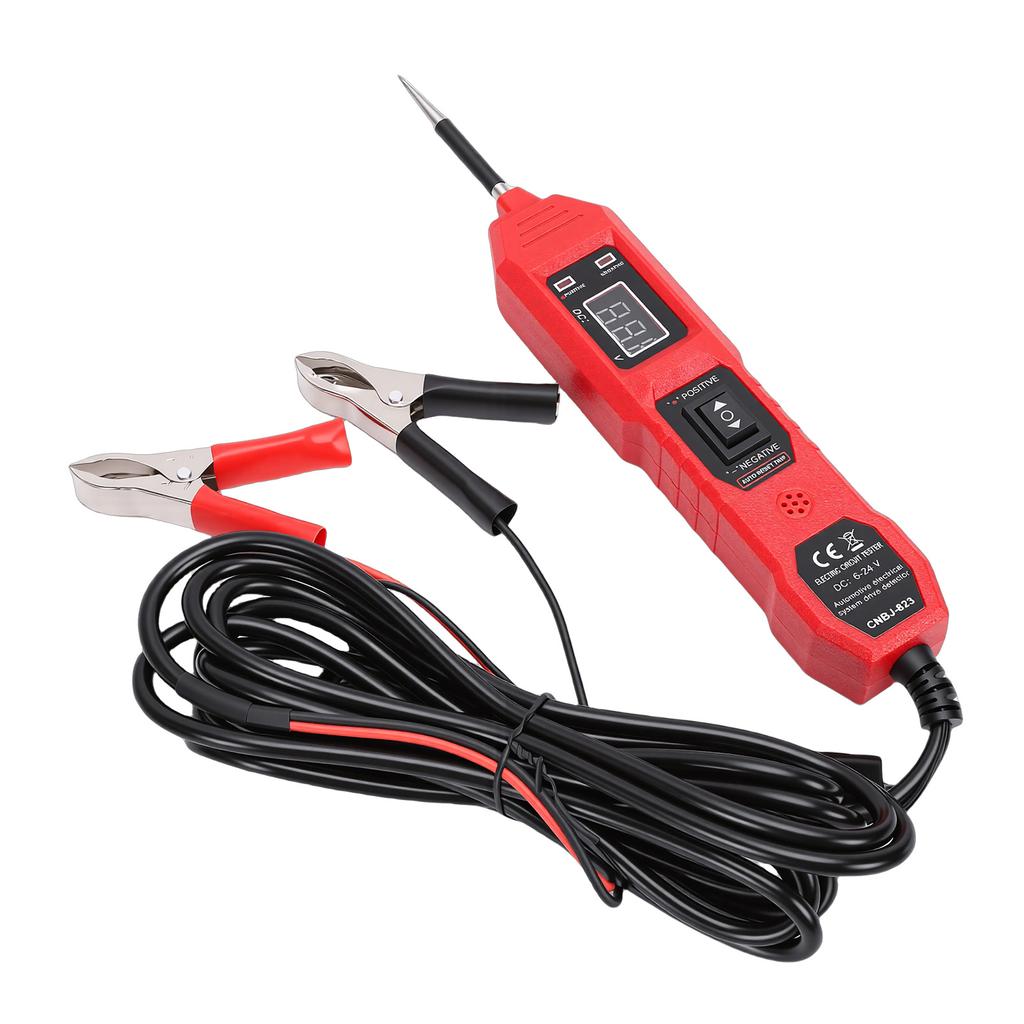 Car Circuit Tester Multifunctional High Sensitivity LCD Display Automotive Power Circuit Probe Tester with 4.5m