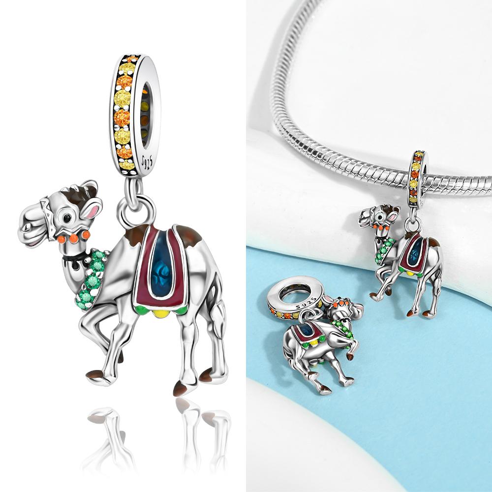 Green Copper Chameleon&Elf&Clover&Rose Pistol Dangle Charm Fit Diy Bracelet Jungle Style Jewelry