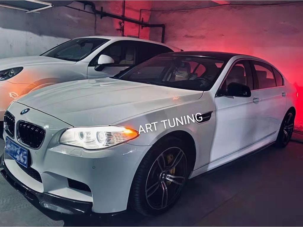 BMW 5 Series F10/F18 Carbon Fiber Front Lip Spoiler - V Style/M5 Design