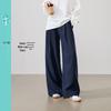 ESE-Y Women's Hemp Wide-Leg Straight Casual Pants