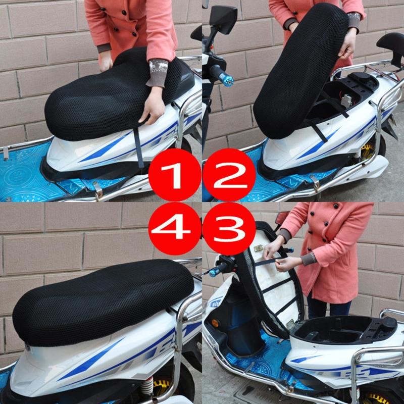 3D atmungsaktiv für Sitzbezug Motorrad Moped Roller Anti-Rutsch-Kissen für Sitz