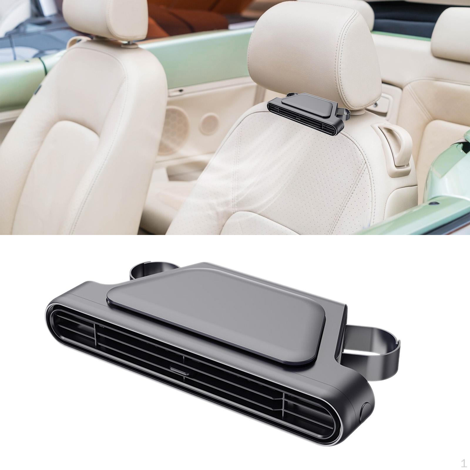 

Cooling Fan for Backseat Adjustable Easy to Install Traveling Black