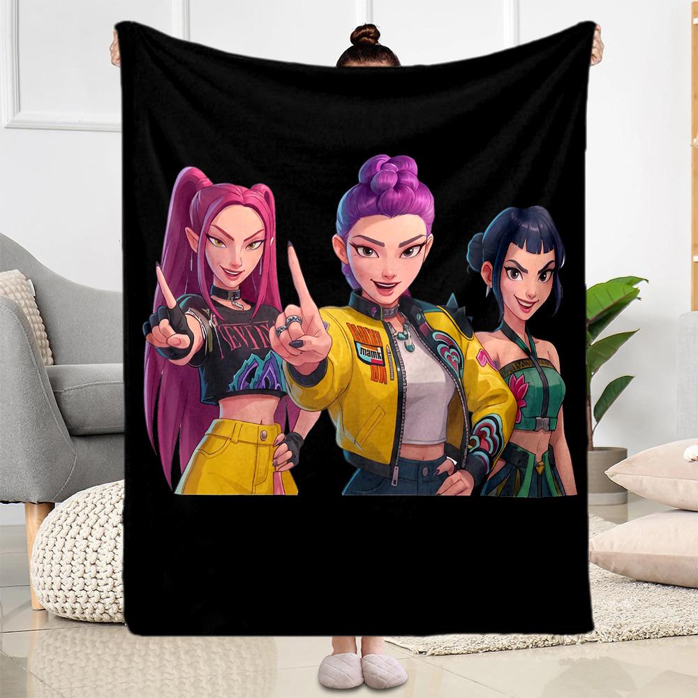 Colorful Fashion Trio Blanket Soft & Cozy Perfect for Office Bed Chair Four Seasons Universal Modern Perfect Gift for Relatives and Friends