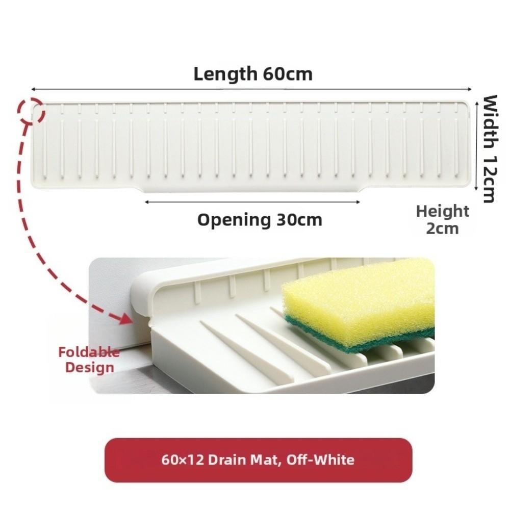 Narrow Edge Kitchen Sink Protector Silicone Drain Pad Cover New Sink Splash Guard  Countertop Use