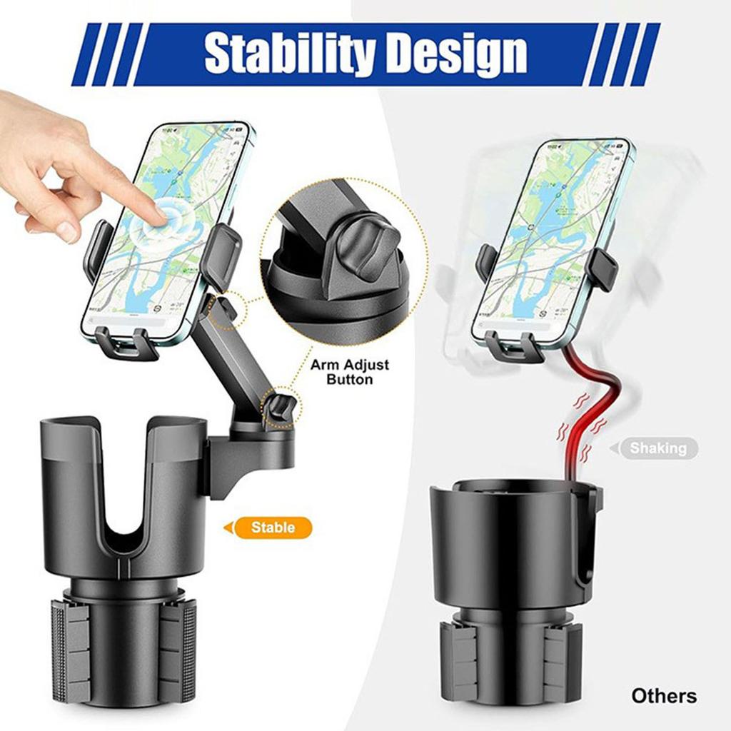 Car Mobile Phone Cup Holder Bracket Multifunctional Cup Holder Car Mobile Phone Holder Two-in-one Beverage Holder