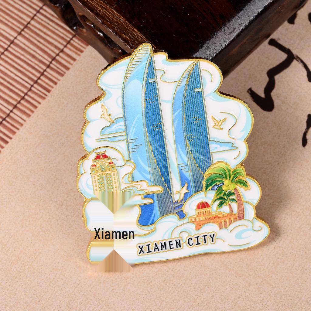 Magnetic Metal Refrigerator Magnets: City-Themed Cultural Souvenirs and Creative Tourist Gifts