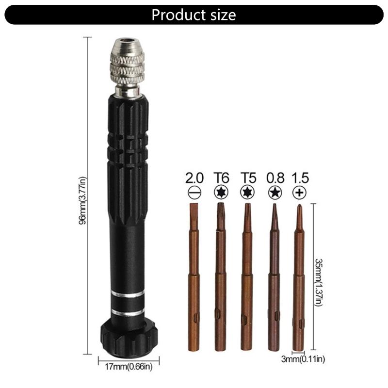 5 in 1 Screwdriver Disassembly Set Suitable for Computer Glasses Clock Maintenance Household Electronics and Home Repair