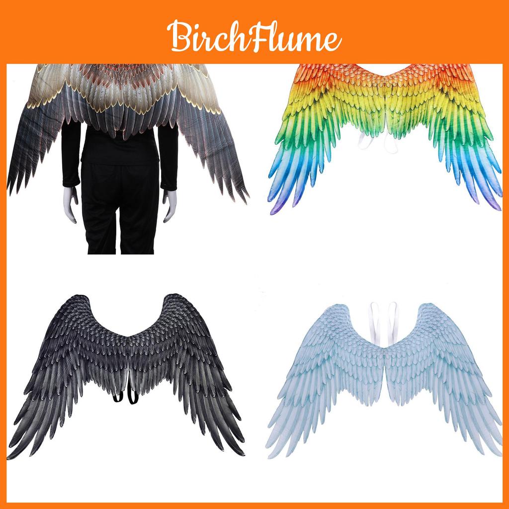 Extra Large Black And White Angel Wings Costume Accessories For Halloween And Mardi Gras Celebrations