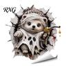 Halloween Car Sticker Spider Decorative for Car, Broken Hole Effect Dog Cat Holiday Decoration Decal Owl Self-Adhesive Sticker, Waterproof Removable