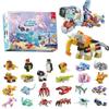 Building Blocks Advent Calendar 2025, 24 Packs Animal Insect Building Blocks Countdown to Christmas Party Favors for Kids