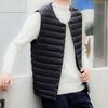 YEJUAWEN Ultralight Down Lightweight and Warm for Fall and Winter Men's Vest, Collarless, (WEN013) (L, Black)