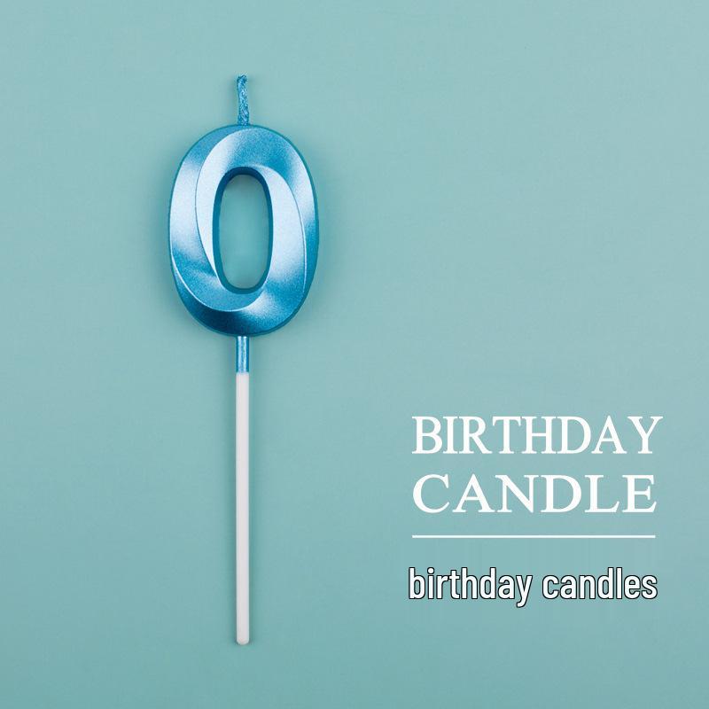 Gold and Silver Number Candles for Birthday Cakes - Pink Exquisite Design