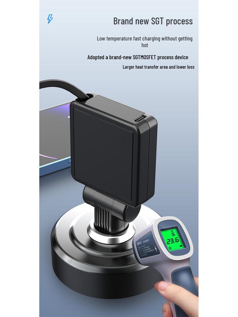 Retractable Car Charger: Foldable, Fast TYPE-C Charging for Mobile Phones