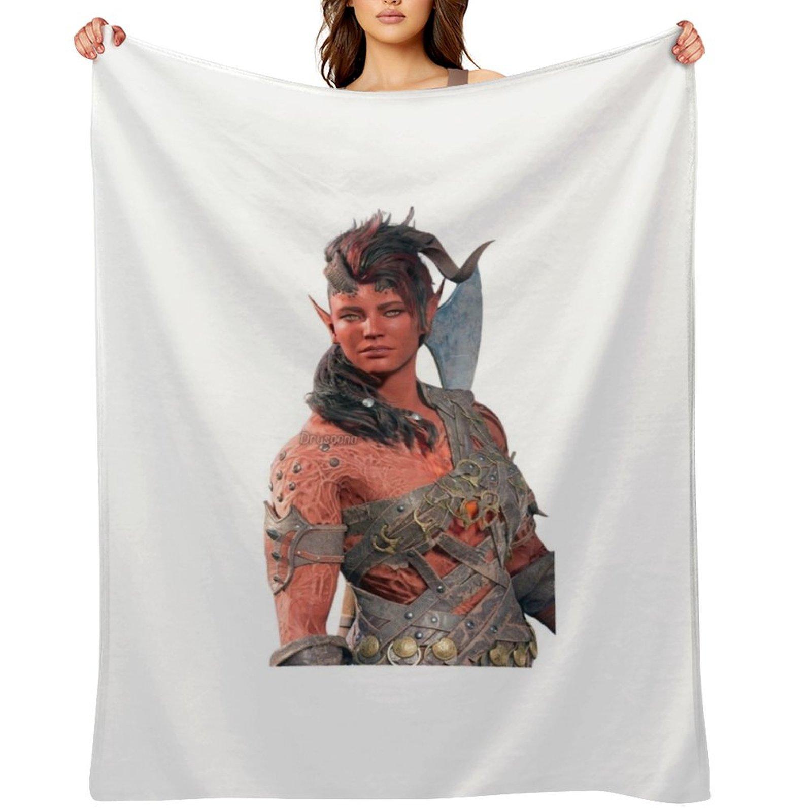 karlach bg3 game Throw Blanket for babies Warm halloween For Sofa Thin Blankets 30x40in