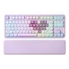 Teclado Mecánico Inalámbrico para Juegos YUNZII B87 con NKRO Software MOA RGB Reposamuñecas y Soporta Heart Cocoa Cream V2 BT5.0/2.4G/USB-C, QMK/VIA