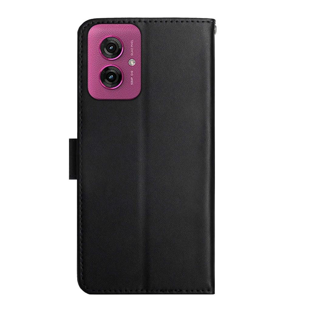 HT02 For Motorola Moto G55 5G Case Genuine Cow Leather Phone Cover Nappa Texture