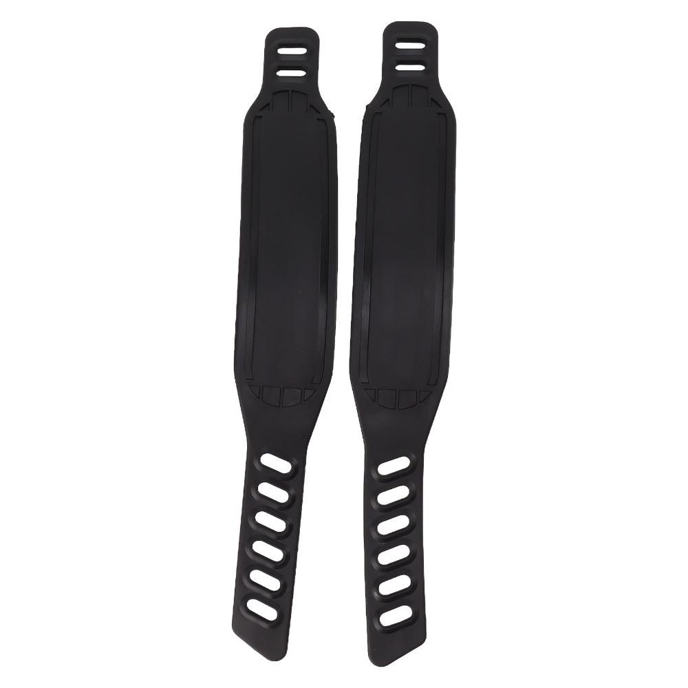 

2PCS Black Exercise Bike Pedal Straps Adjustable Length Cycling Stirrup Straps Stationary Bikes