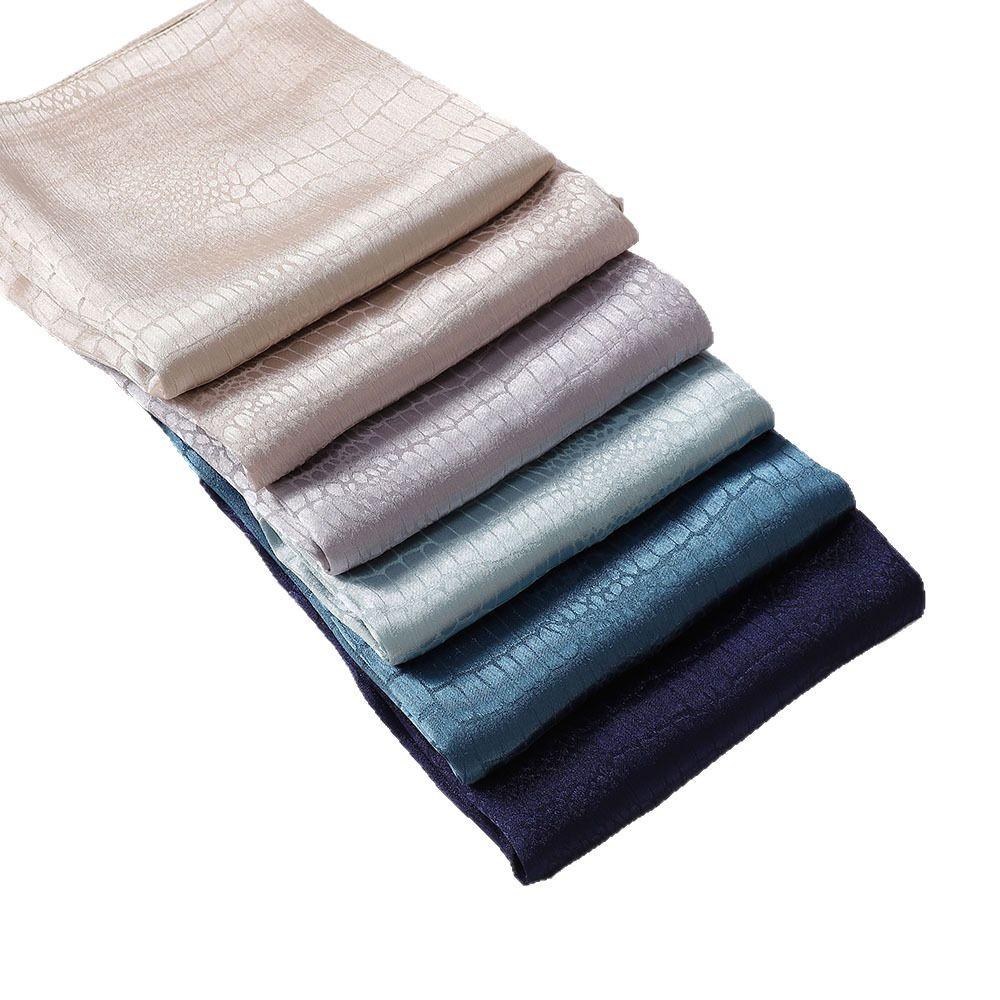 Malaysia's New Imitation Silky Satin Jacquard Crocodile Pattern Long Towel, Women's Shawl Bag Head Cover