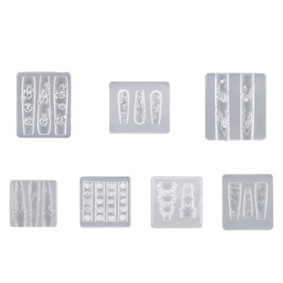 Multipurpose Nail Art Silicone Mould for 3D Designs Butterfly Flower Moon Patterns Portable for Acrylic Craft Supplies