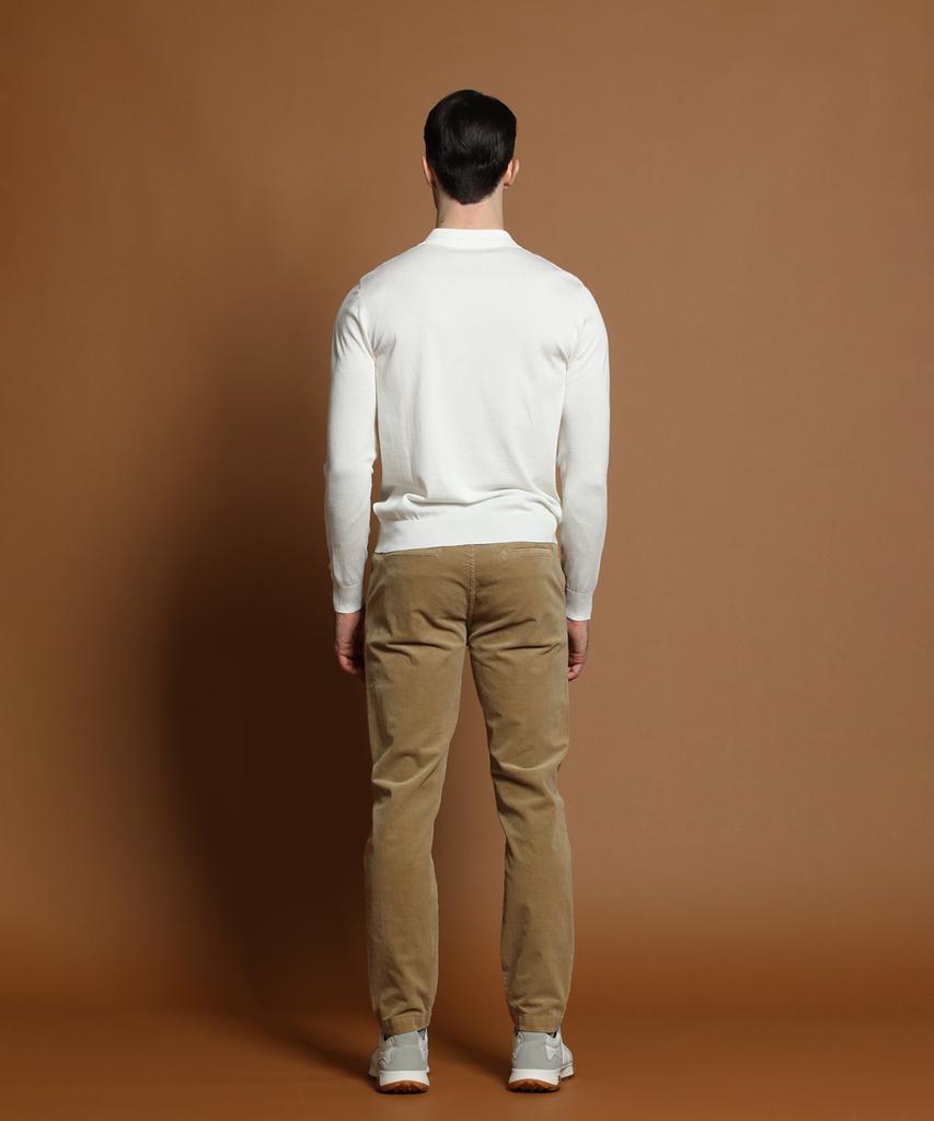 PANICALE White Half-Zip Polo Knit (Type A)